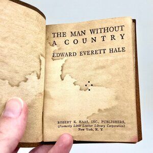 The Man Without A Country Edward Everett Hale Little Leather Library 1920s Book